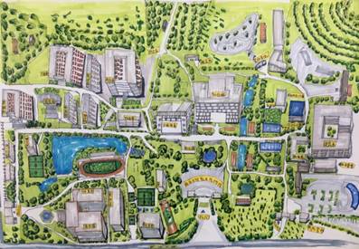 高文广《绿色环绕的大学》